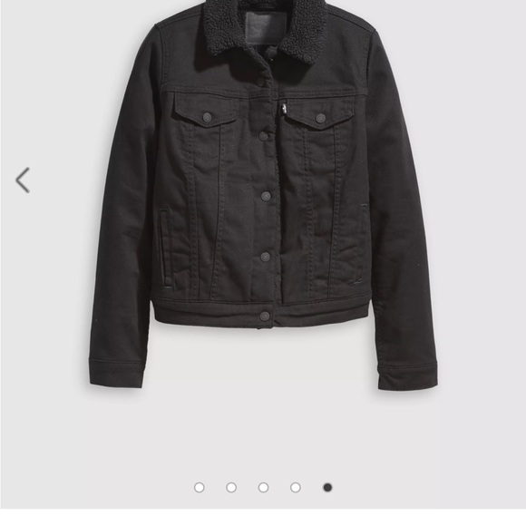 Levi's Black Denim Jacket with Sherpa Collar
*womens - Picture 1 of 2